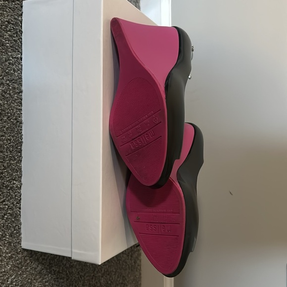 Melissa wedges!  Black/Pink Size 9 - Picture 5 of 5